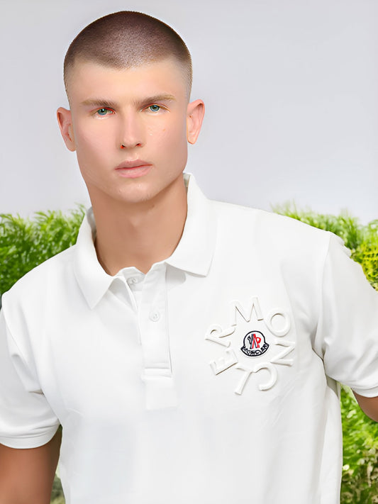 Polo MONCLER Premium Shirt - White